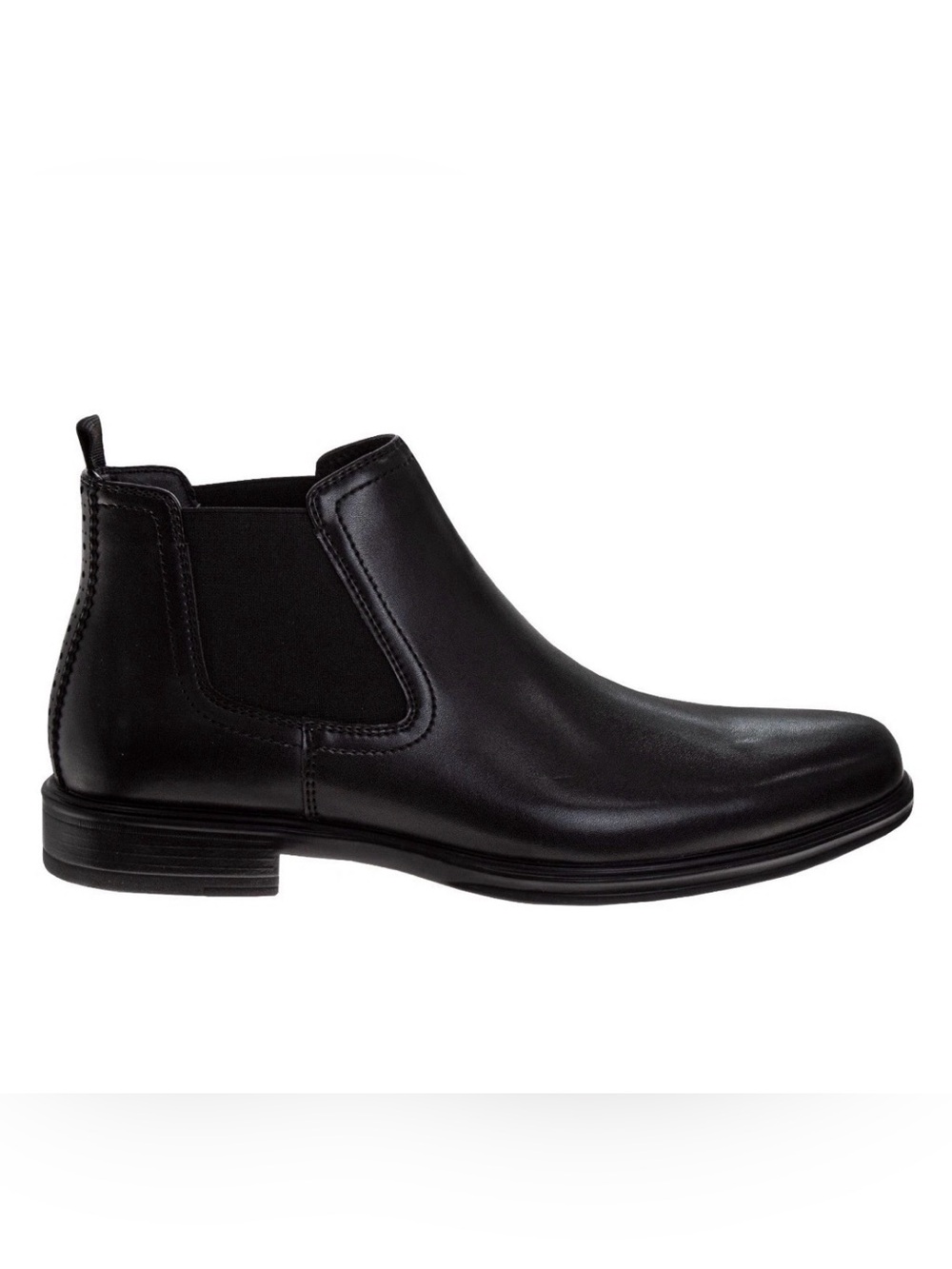 Perry Ellis Men's Black Leather Chelsea Boot